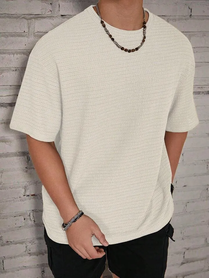 Premium Textured Round Neck T- Shirt