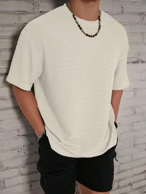 Premium Textured Round Neck T- Shirt