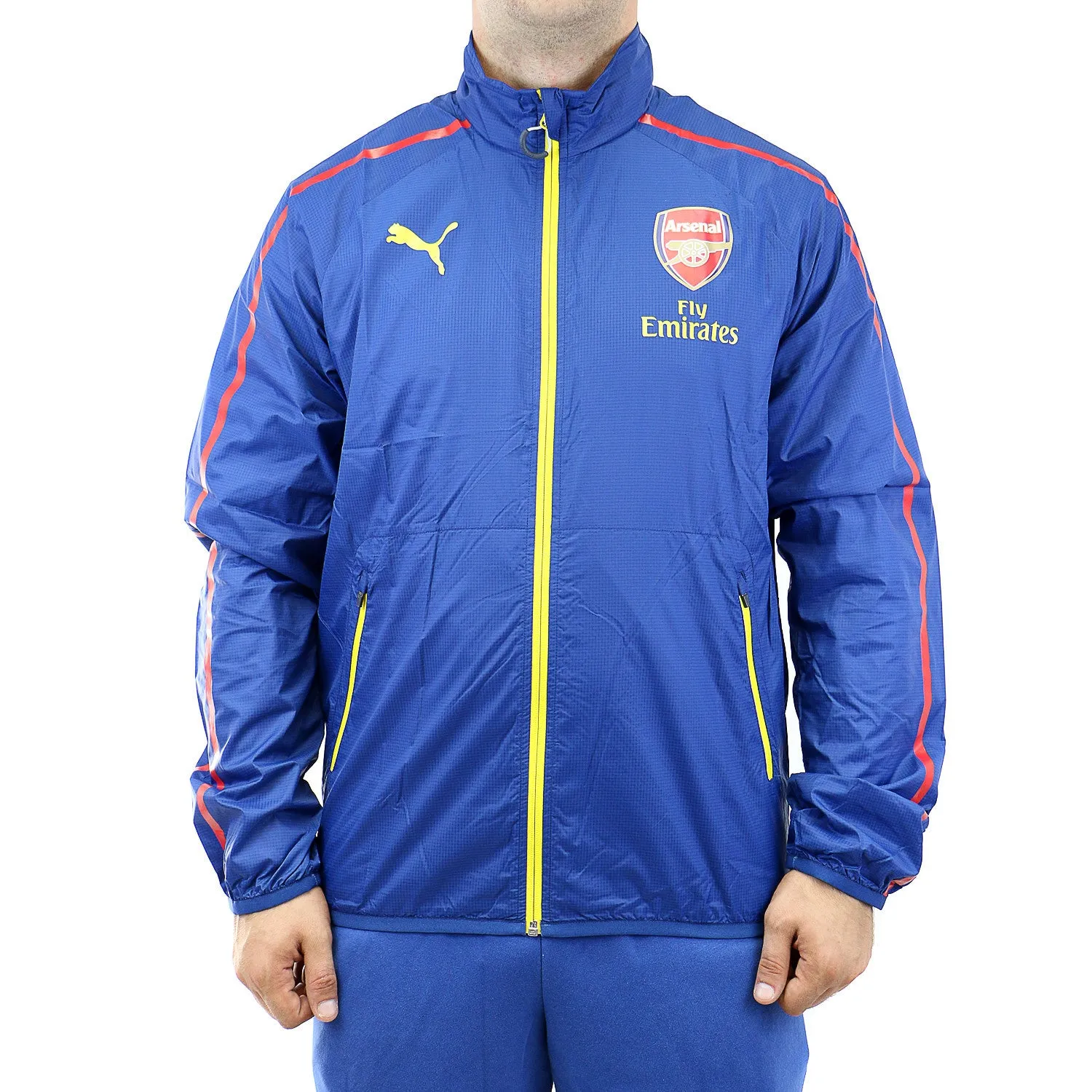 Puma AFC Anthem Soccer Replica Arsenal Jacket - Estate Blue/Empire Yellow/White - Mens