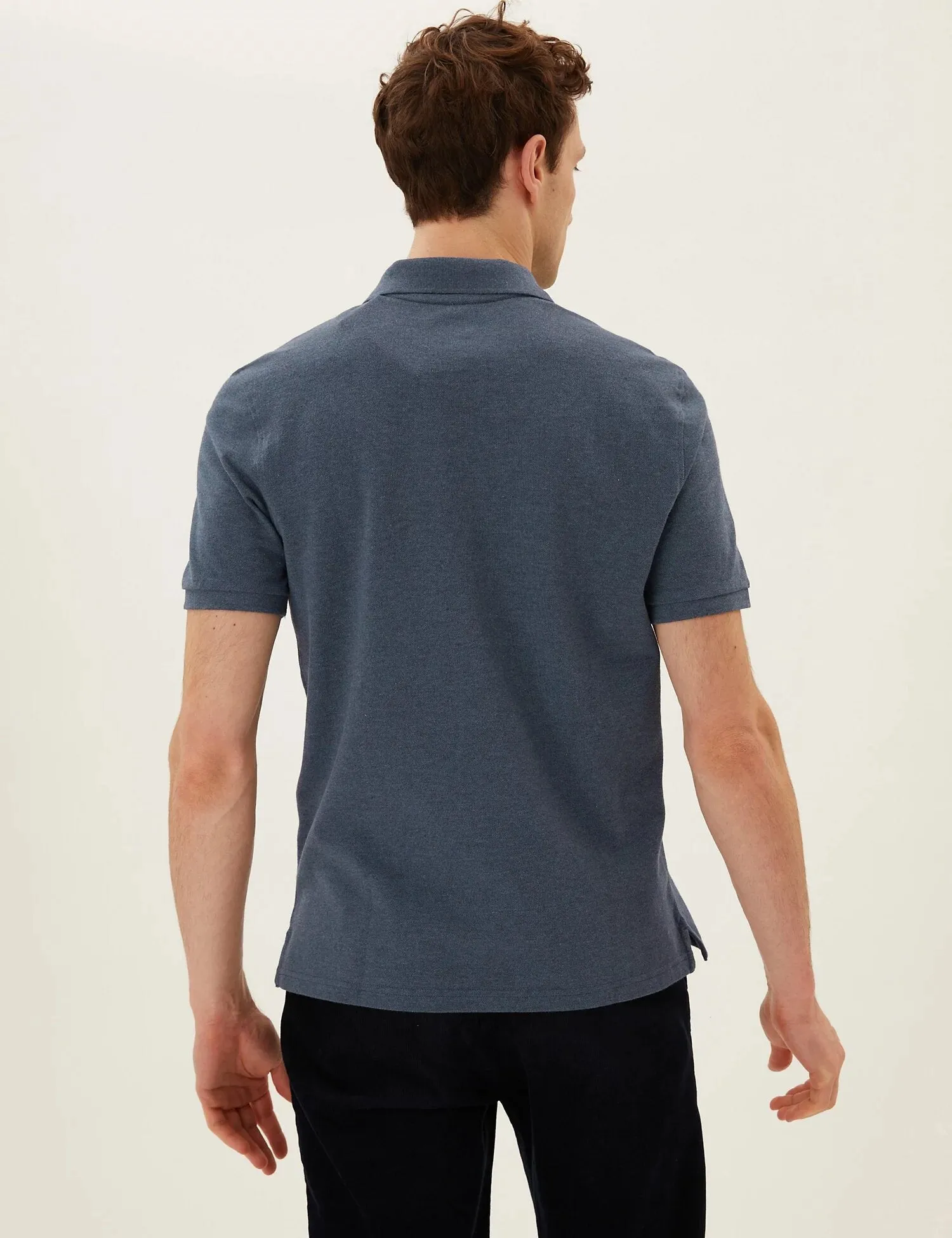 Pure Cotton Pique Polo Shirt