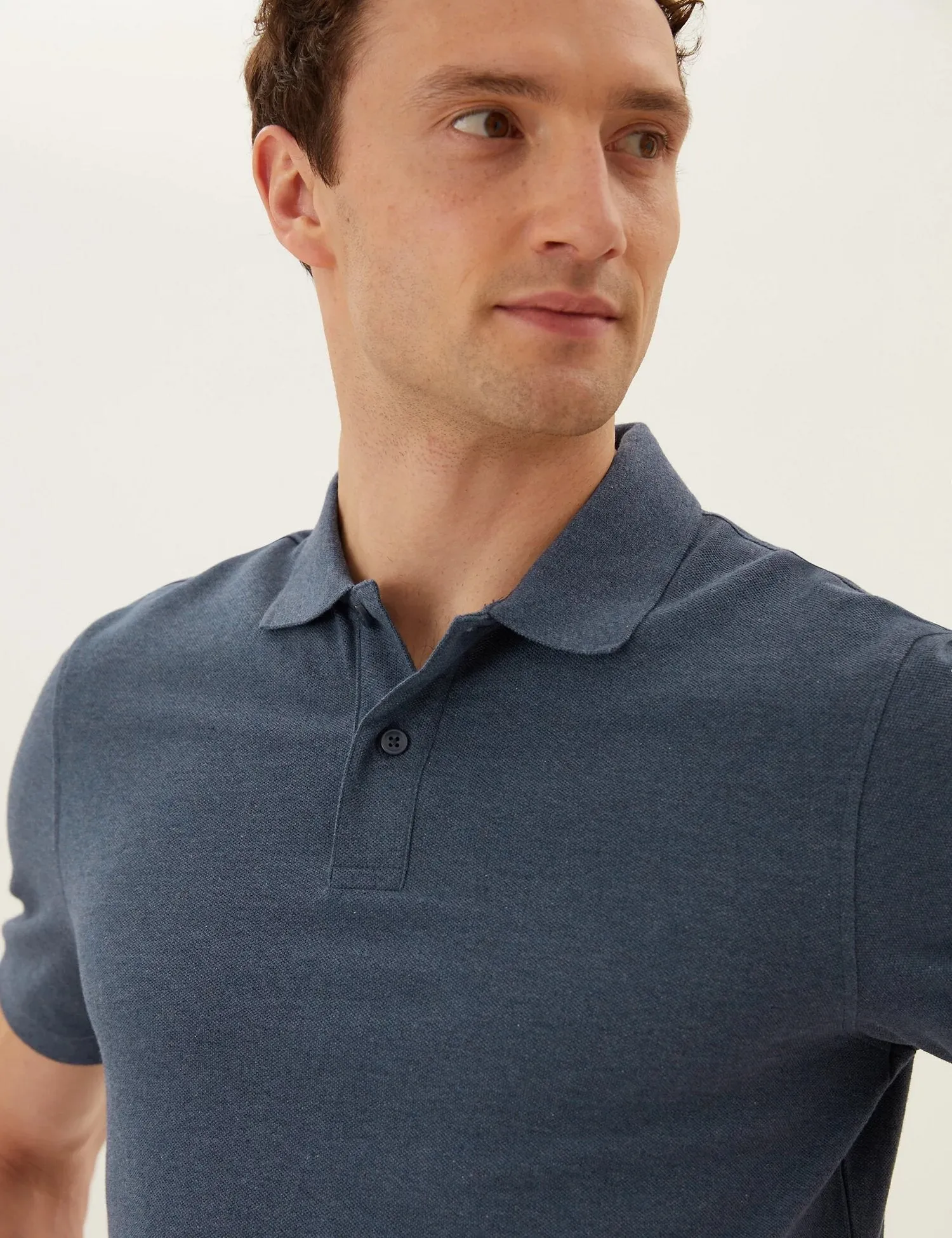 Pure Cotton Pique Polo Shirt