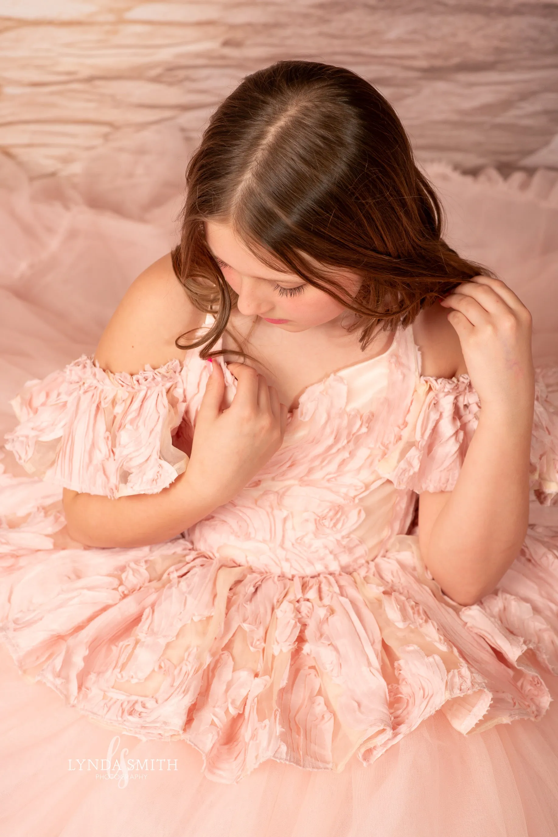 "Posy"- Peplum Floor Length Dress (6 Year - Petite 8 Year)