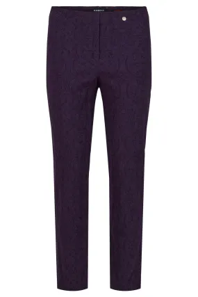 Robell Bella Paisley Jacquared Trousers in Black or Anthracite 51560 54145