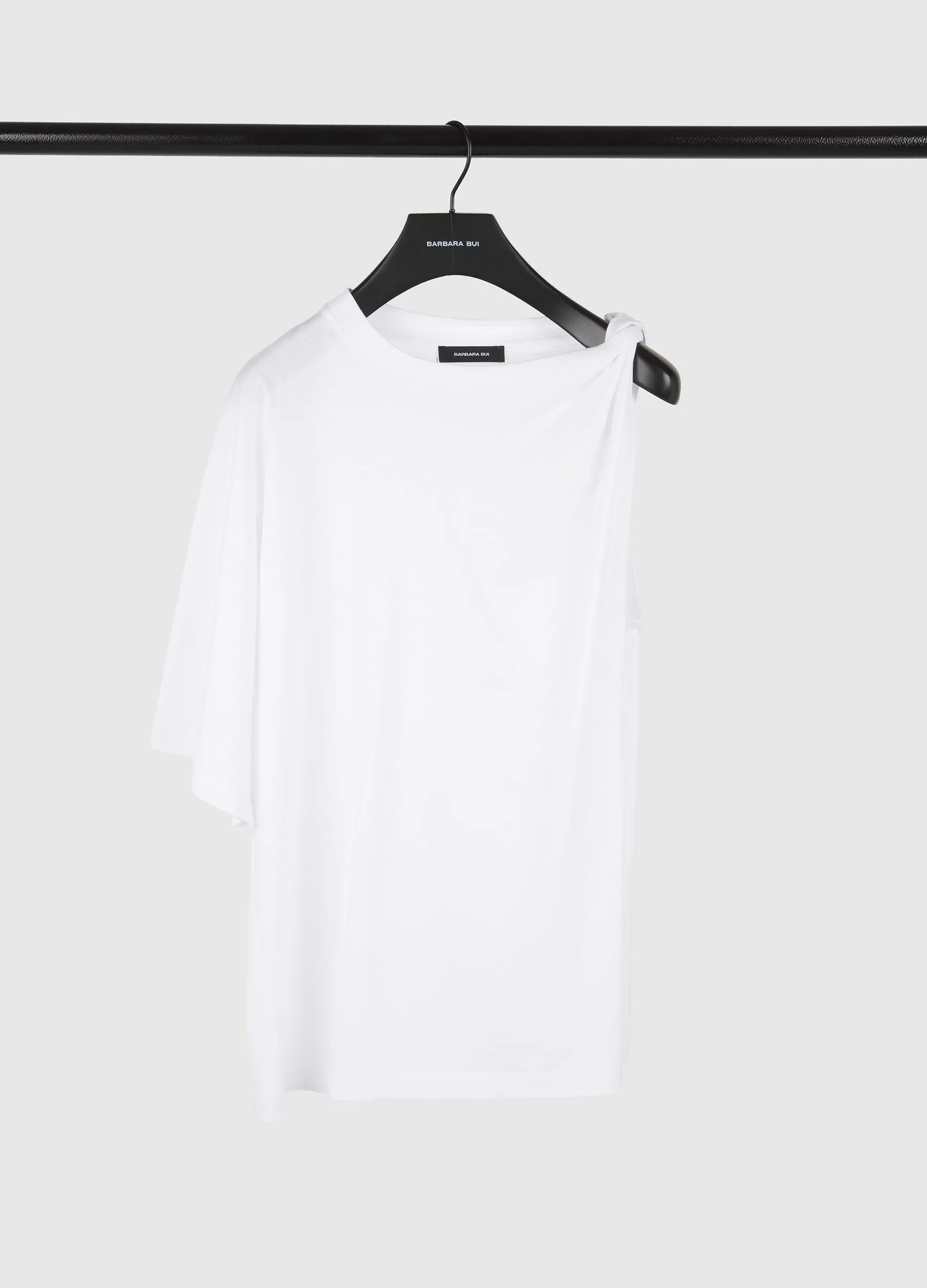 Rolled edge cotton jersey T-shirt