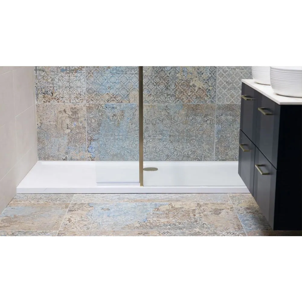 Roman Stone Solid Surface Anti Slip Shower Tray - 1500 x 800 x 40mm