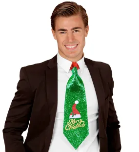 Santa Hat Glitter Necktie