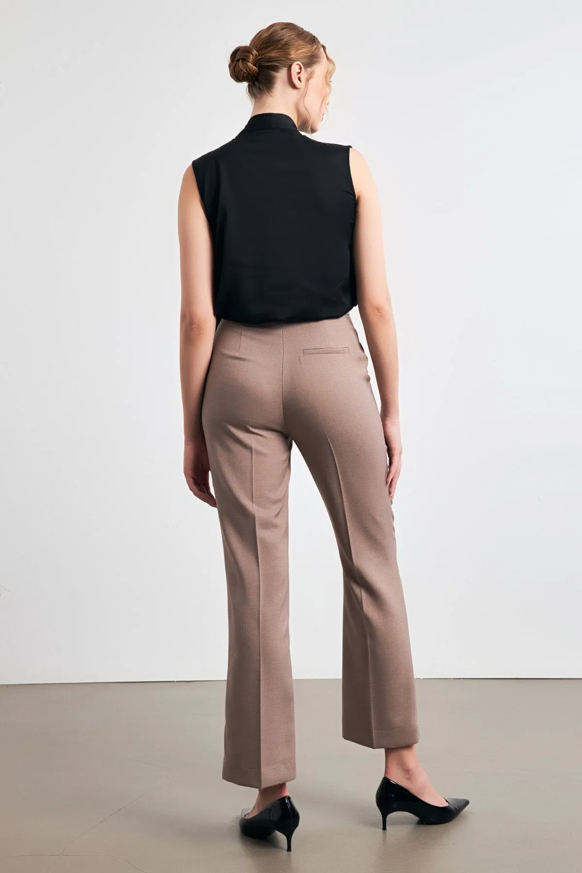 Setre  Pattern Detailed Fabric Trousers Mink