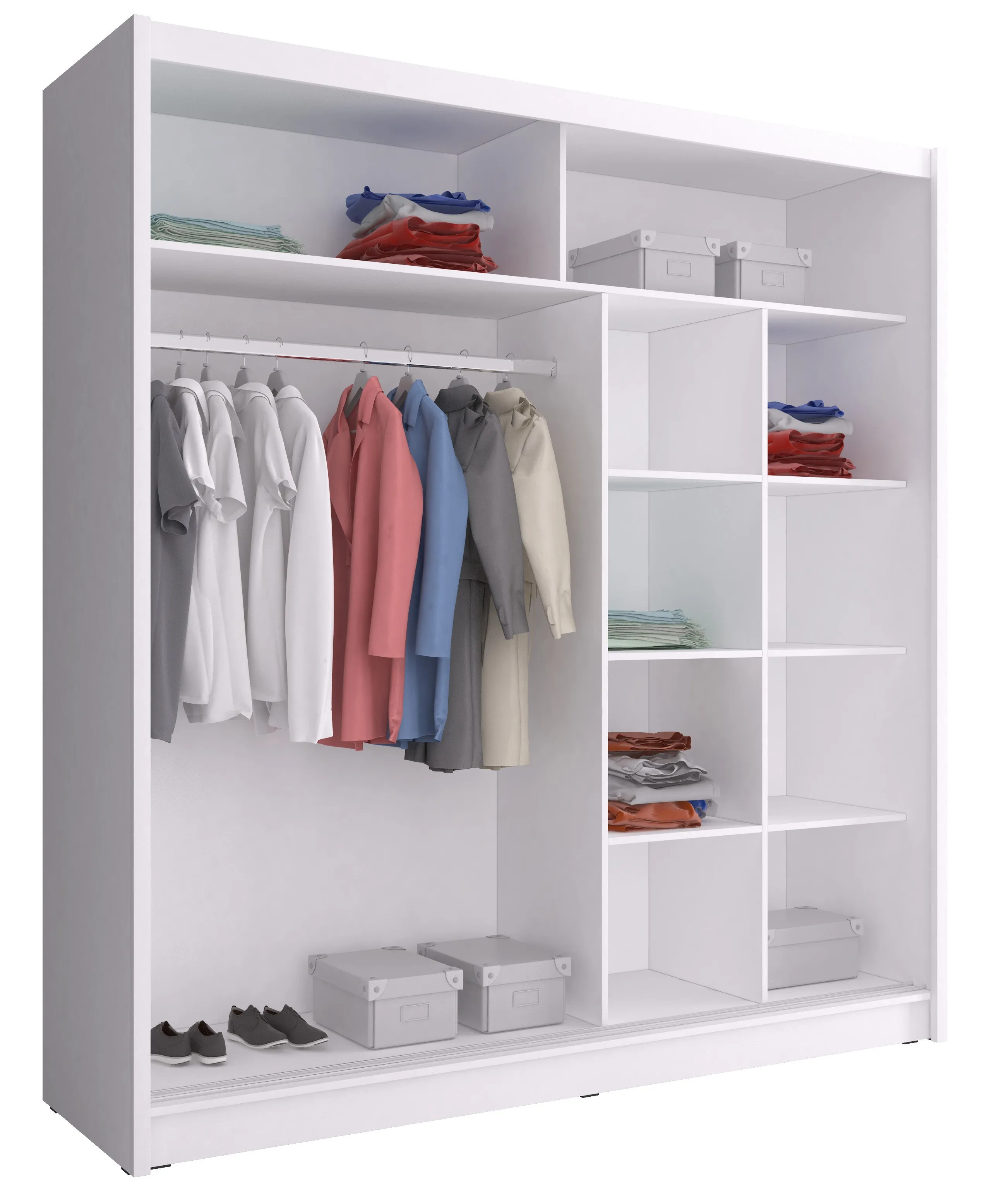 SLIDING DOOR WARDROBE MAJA IX 200CM WHITE