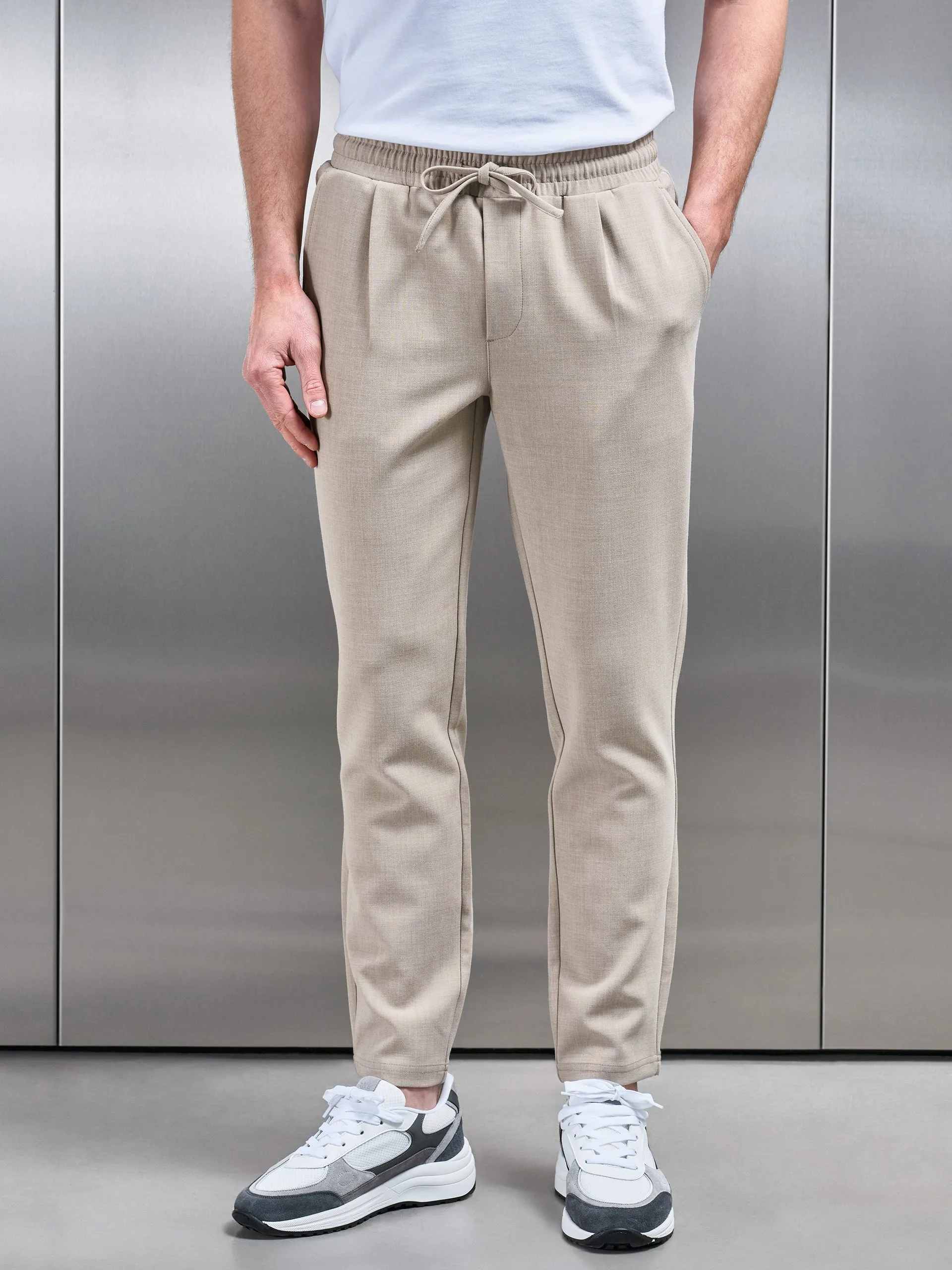 Smart Casual Trouser in Stone