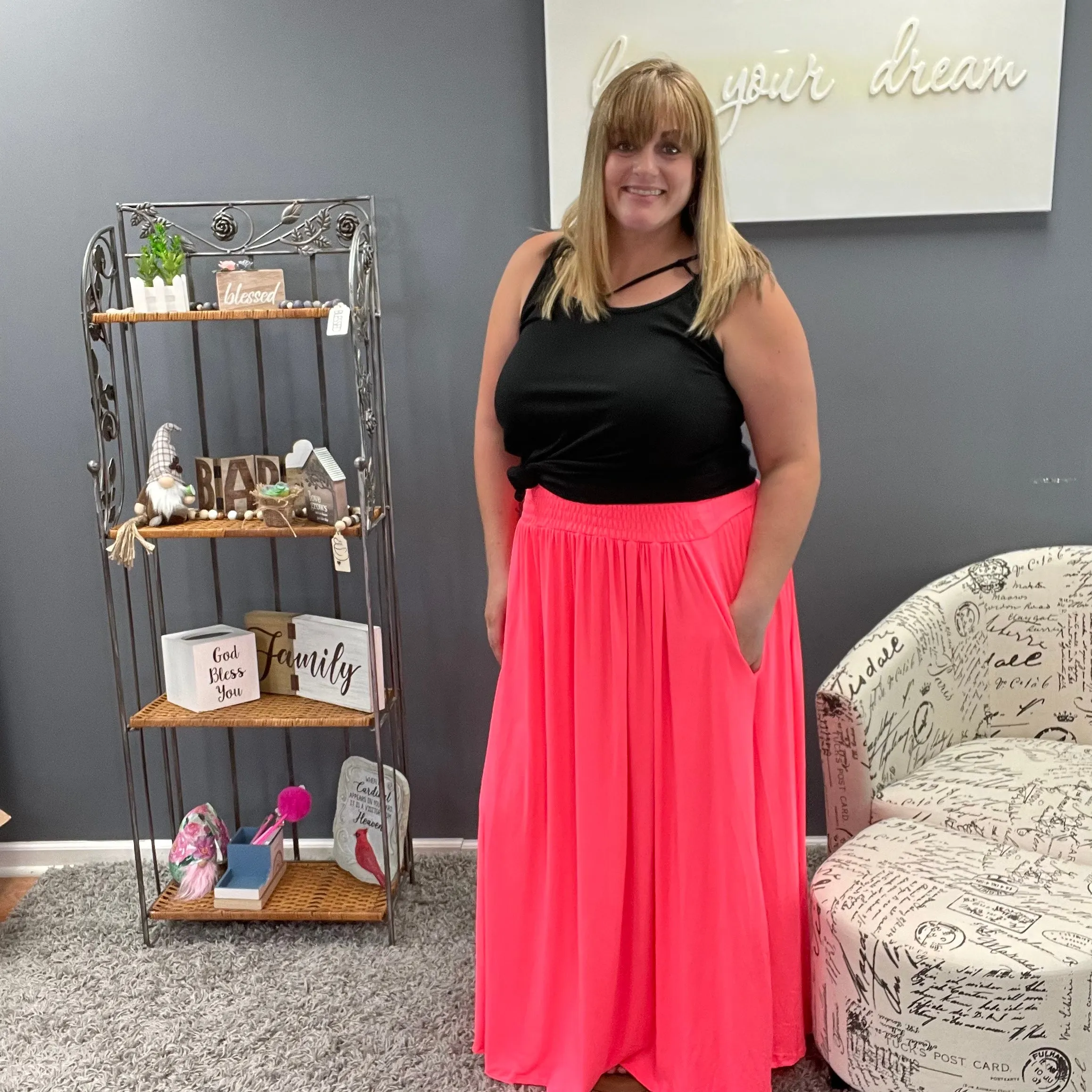 Smocked Waistband Maxi Skirt or Tube Dress