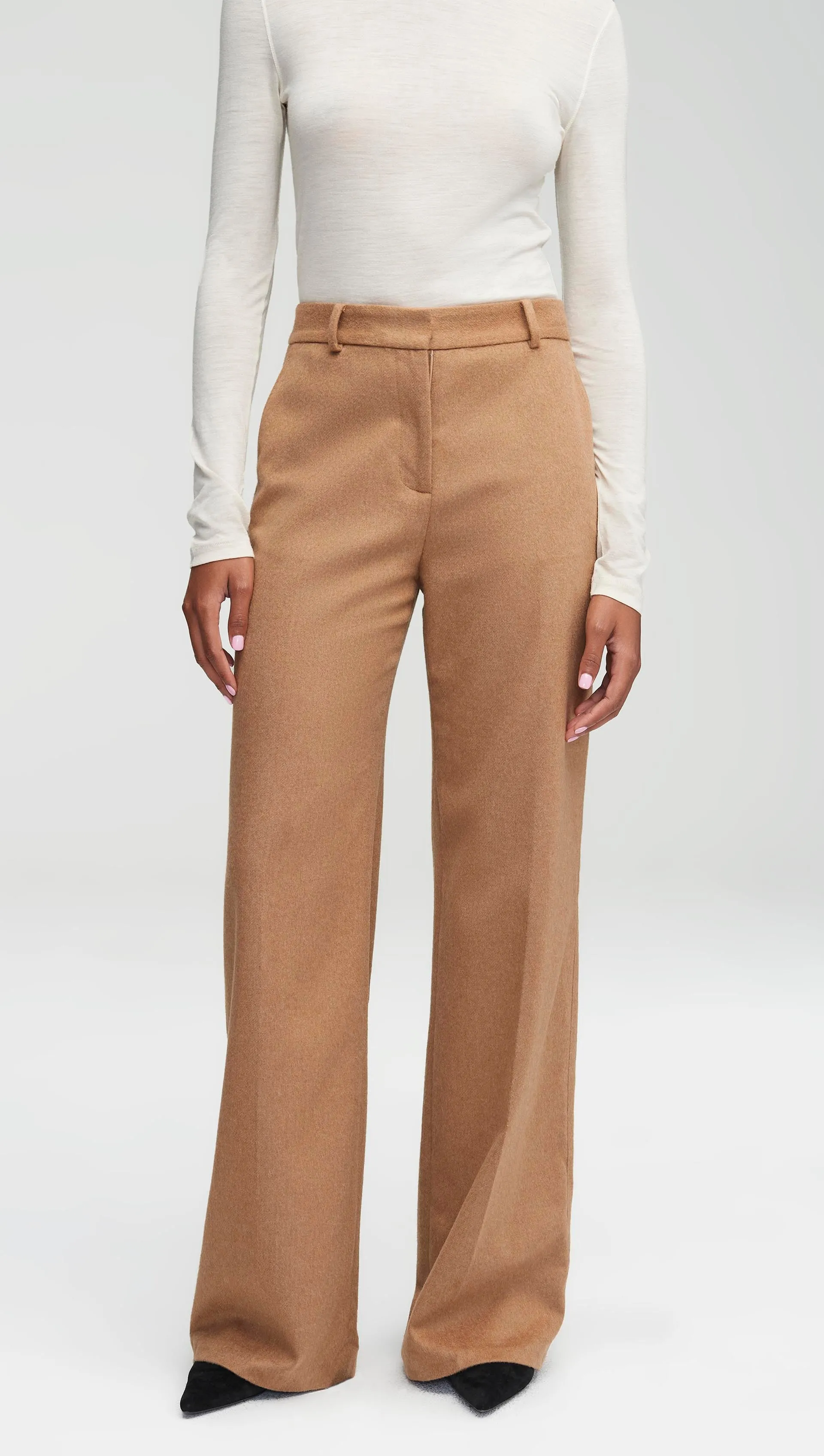 Soho Trouser in Textured Wool | Camel