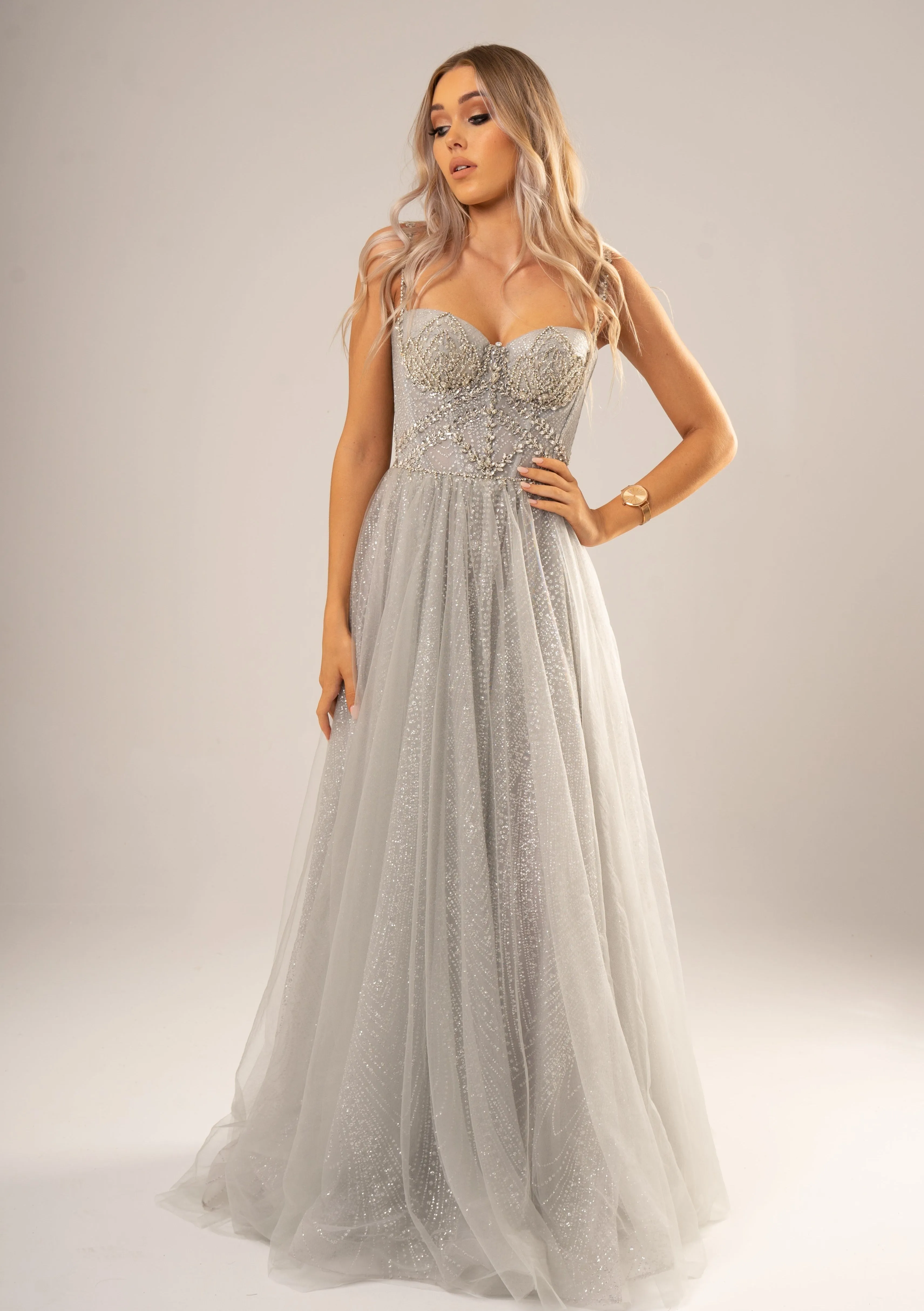 Sparkling bustier top princess dress