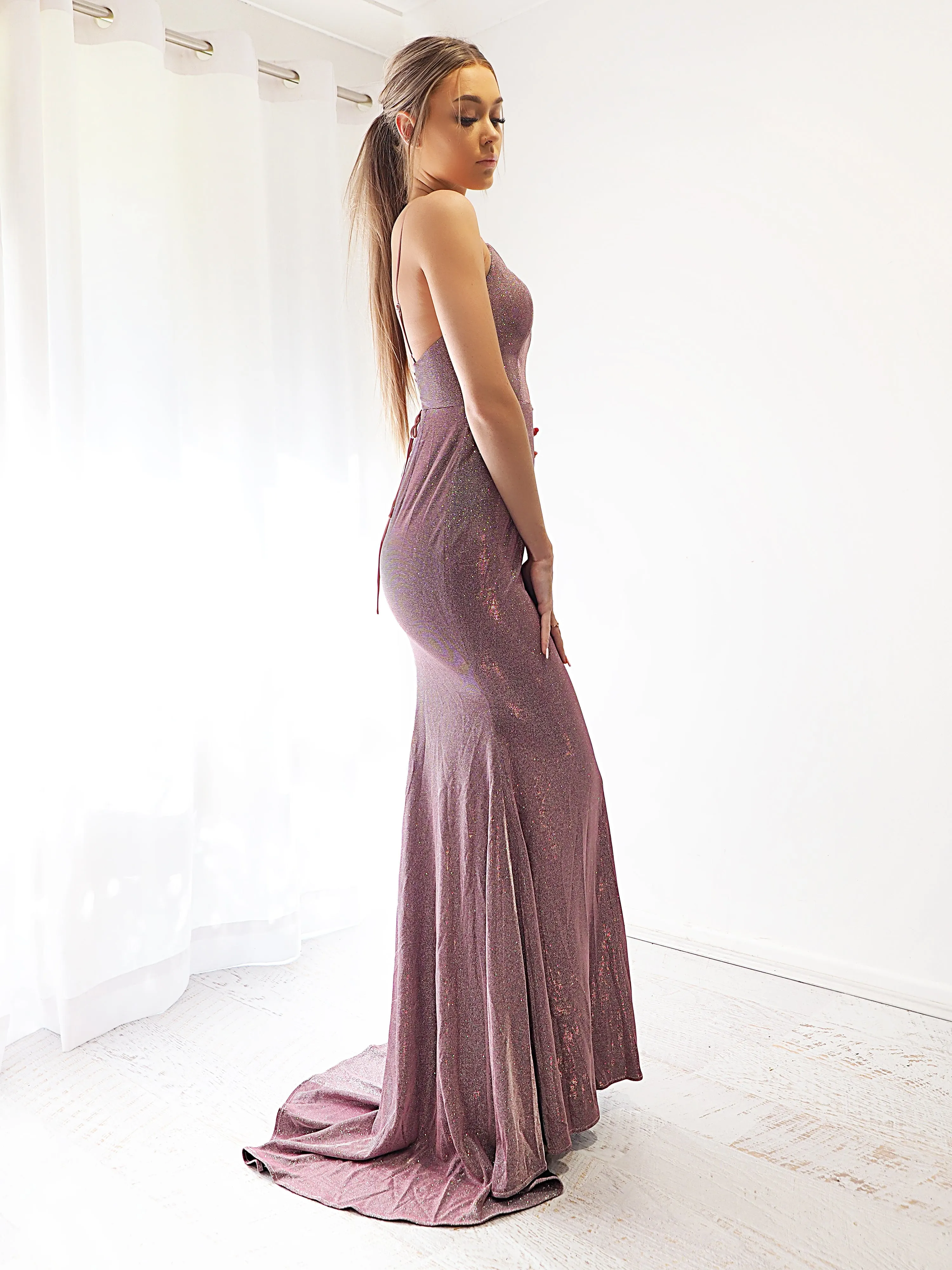 Sparkling purplish pink mermaid dress (sample sales)