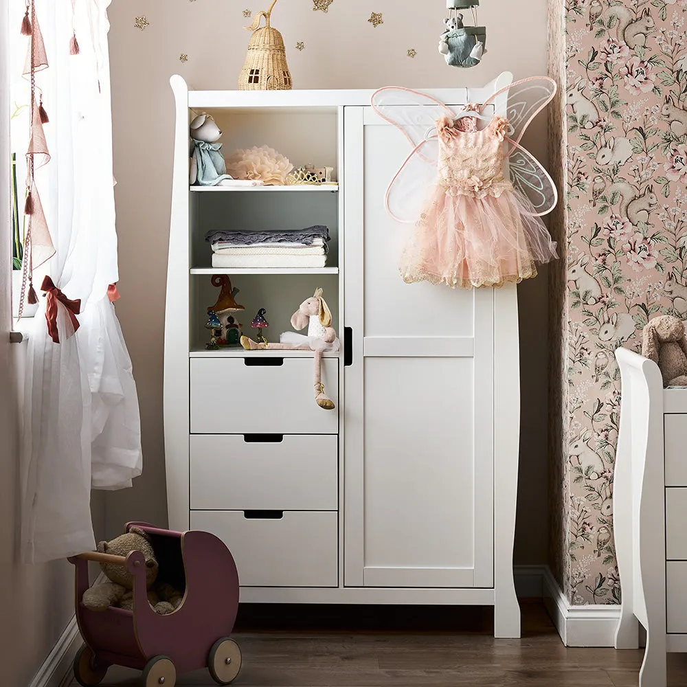 Stamford Sleigh Double Wardrobe - White