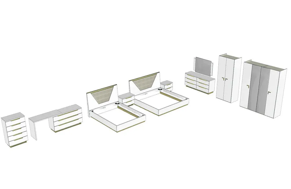 Stanley  White 5-pc Bedroom Set