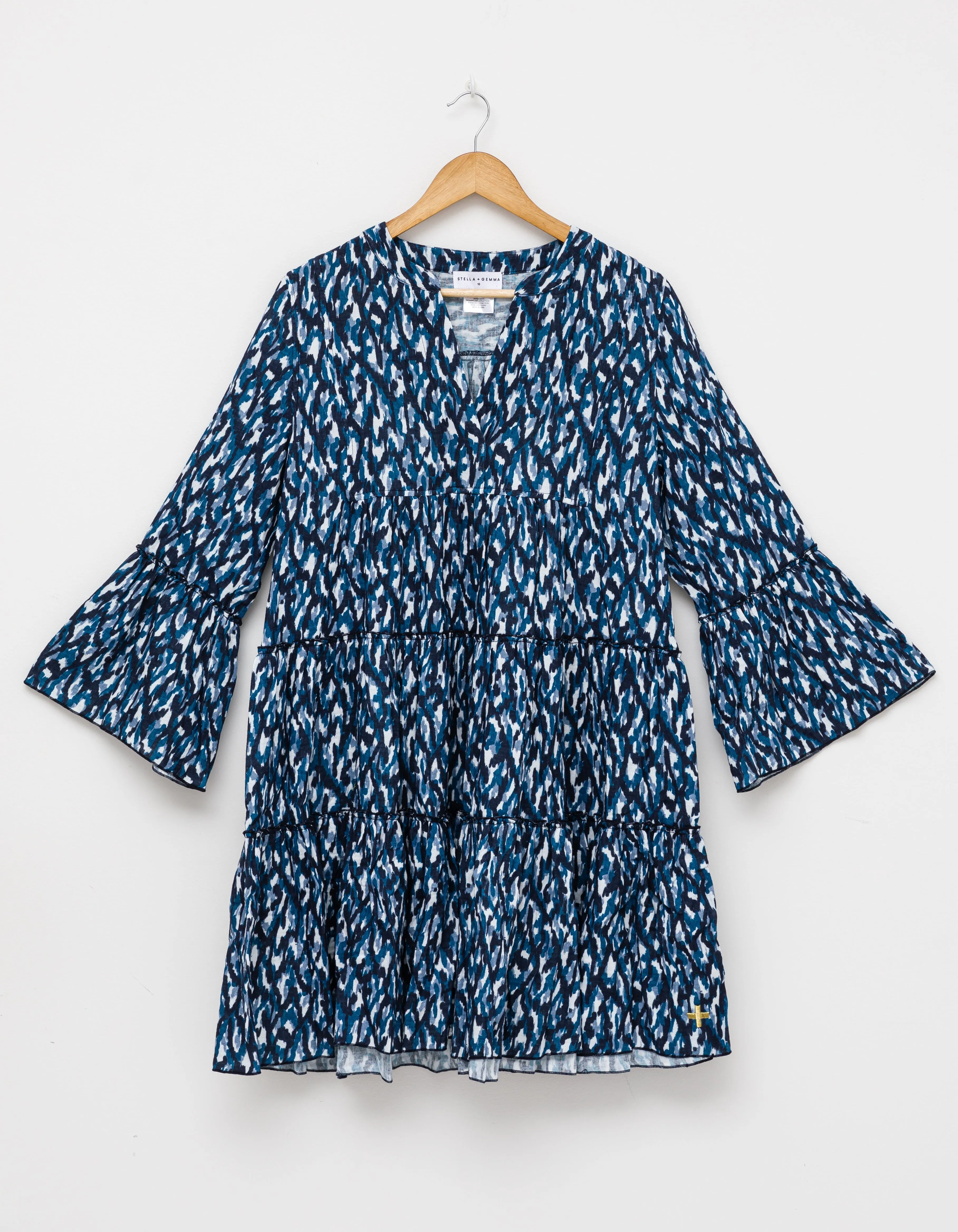 Stella   Gemma Athena Dress - Blue Ikat