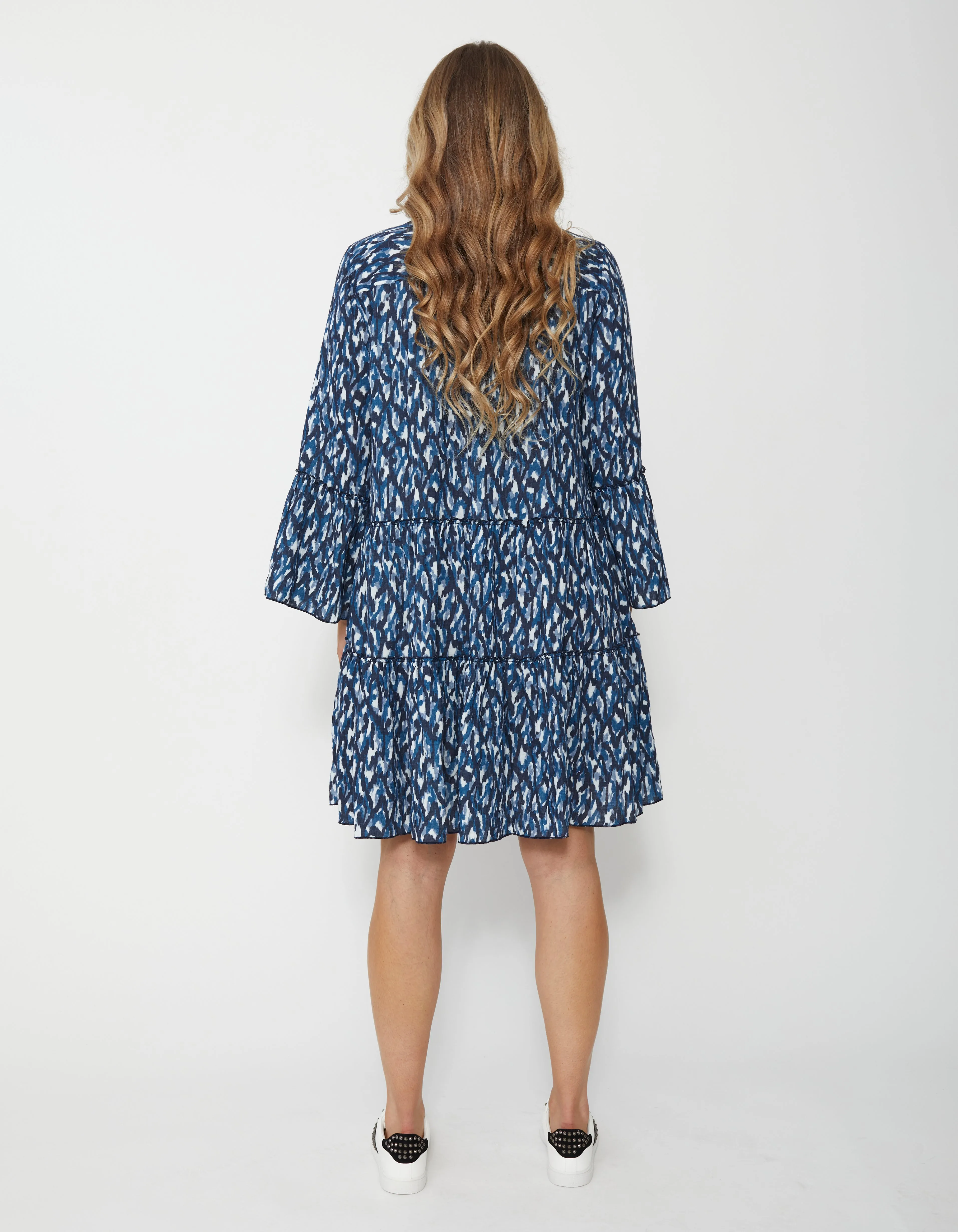 Stella   Gemma Athena Dress - Blue Ikat