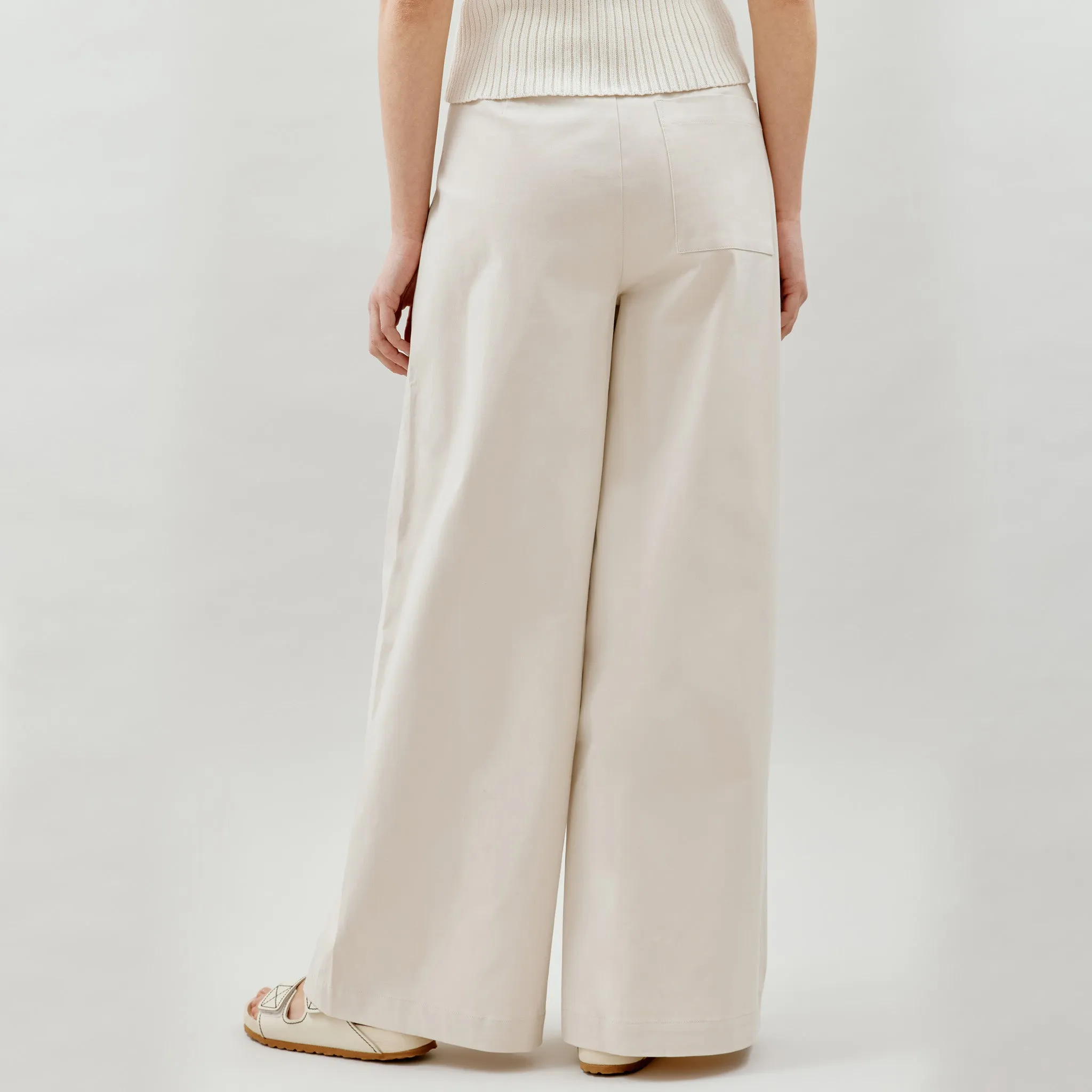 Stone Super Wide Leg Trousers