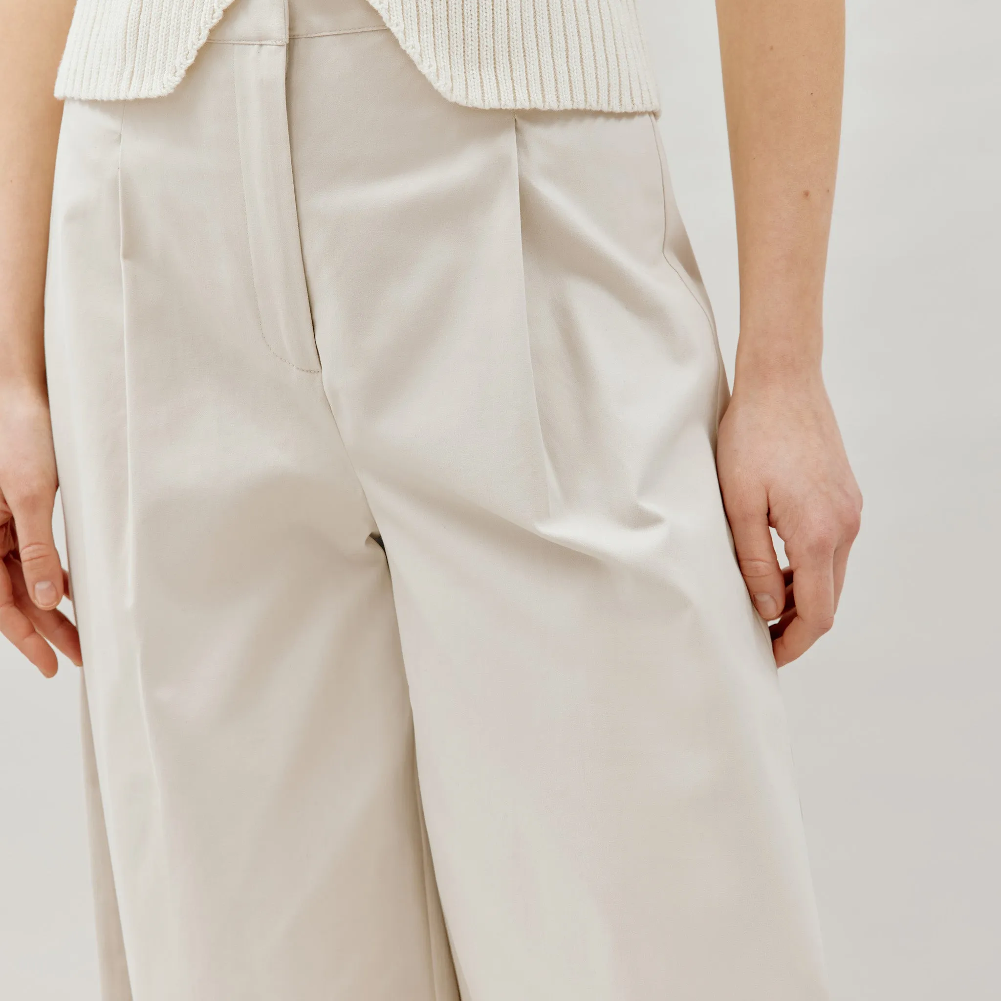 Stone Super Wide Leg Trousers