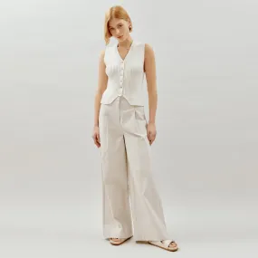 Stone Super Wide Leg Trousers