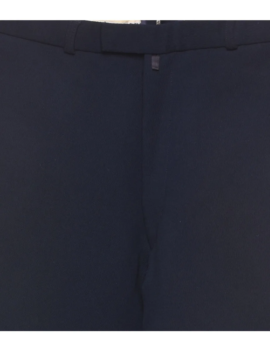 Tapered Navy Cropped Trousers - W35 L19