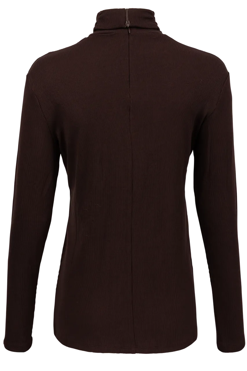 Tasha Polizzi Chocolate Turtleneck