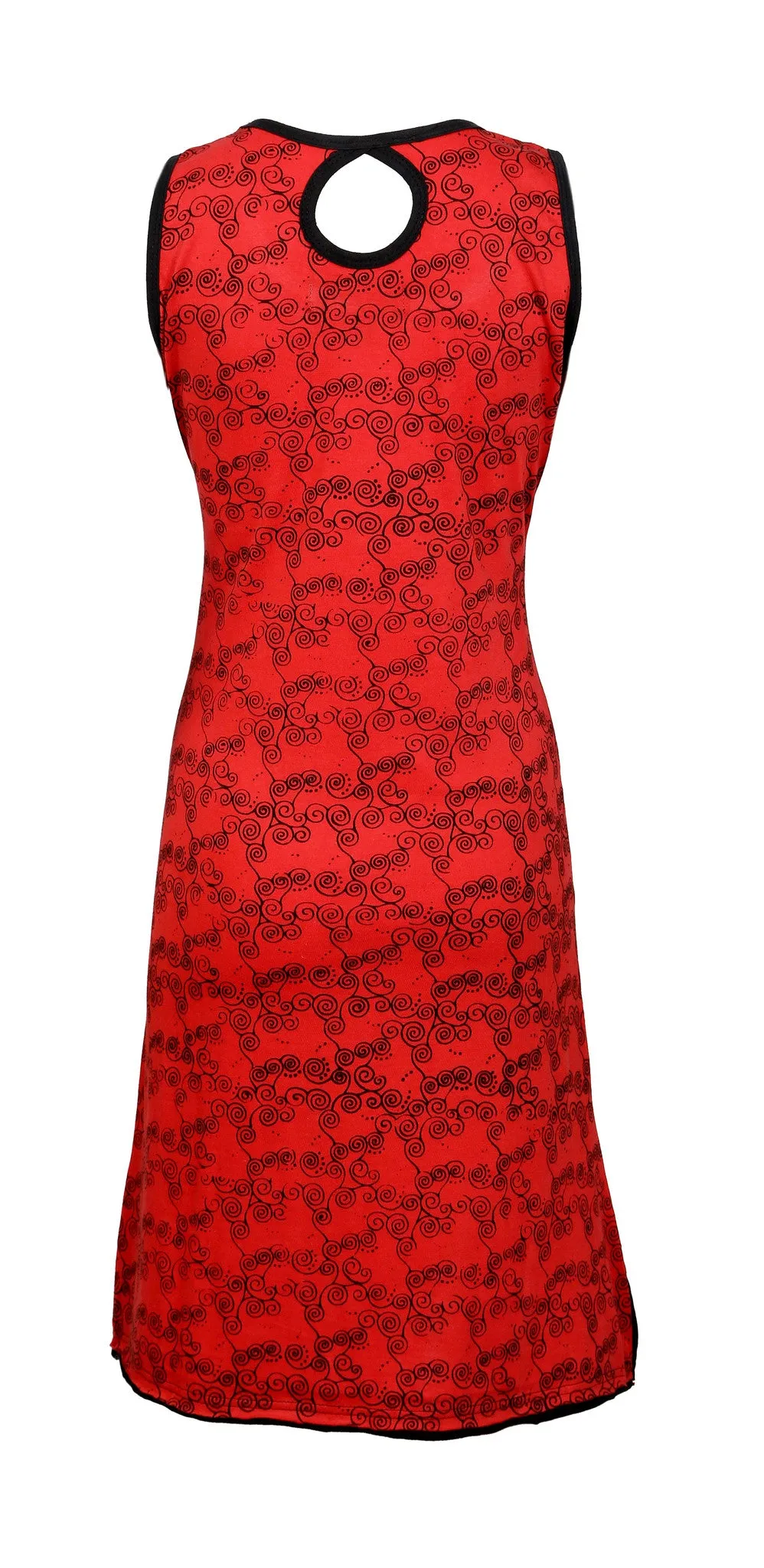 TATTOPANI-women-sleeveless-dress-with-embroidery-work-peepal(No Exchange/ No Refund)