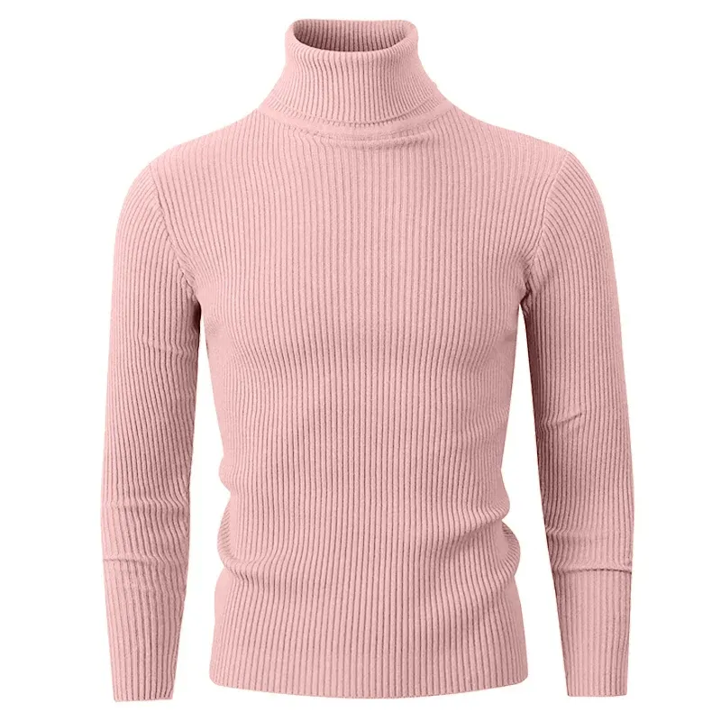 Turtleneck jumper men - Stylish turtleneck jumper with ribbed structure