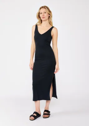 V-Neck Jersey Midi Dress