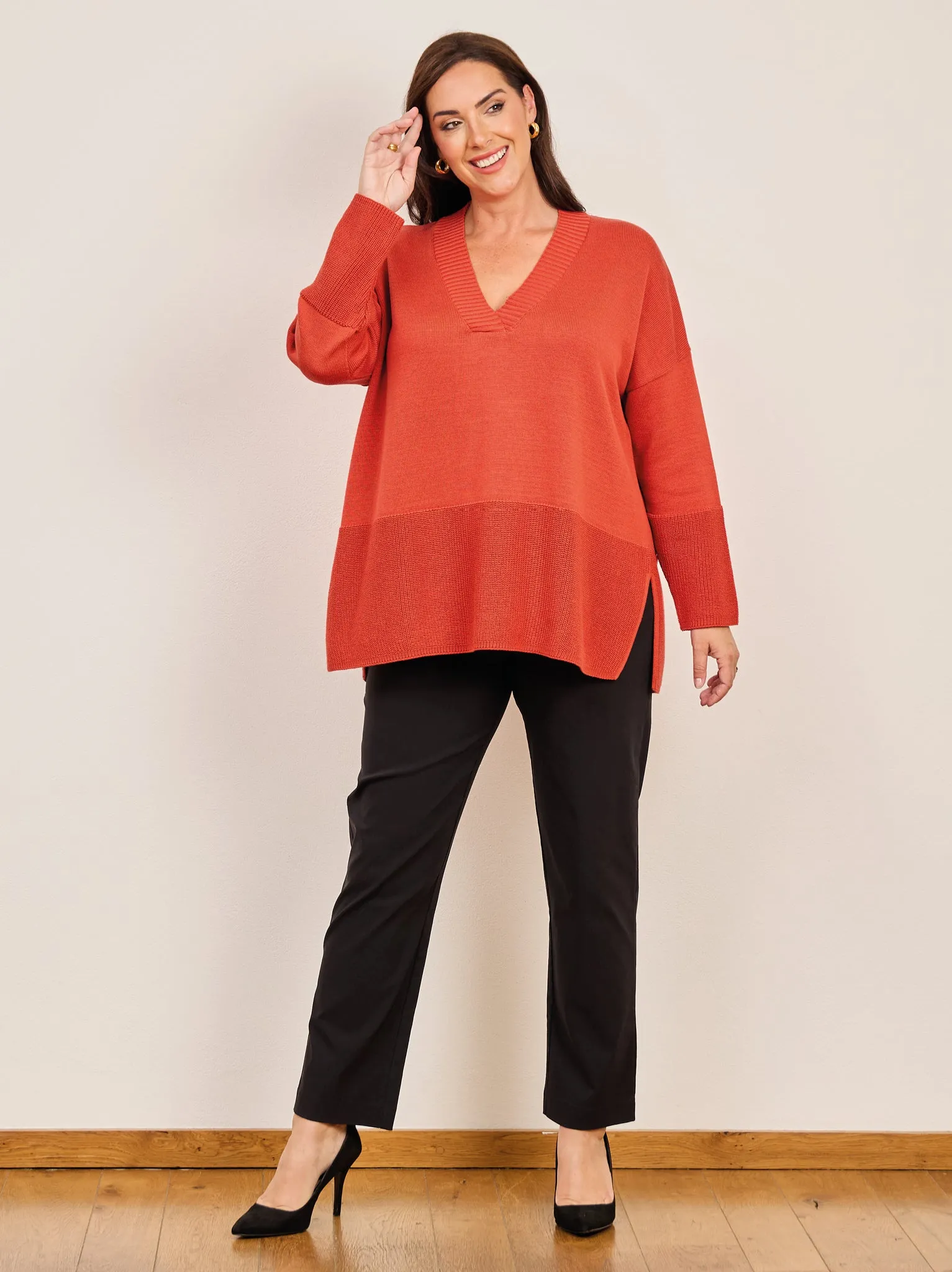 Valerie Knitted Jumper - Terracotta