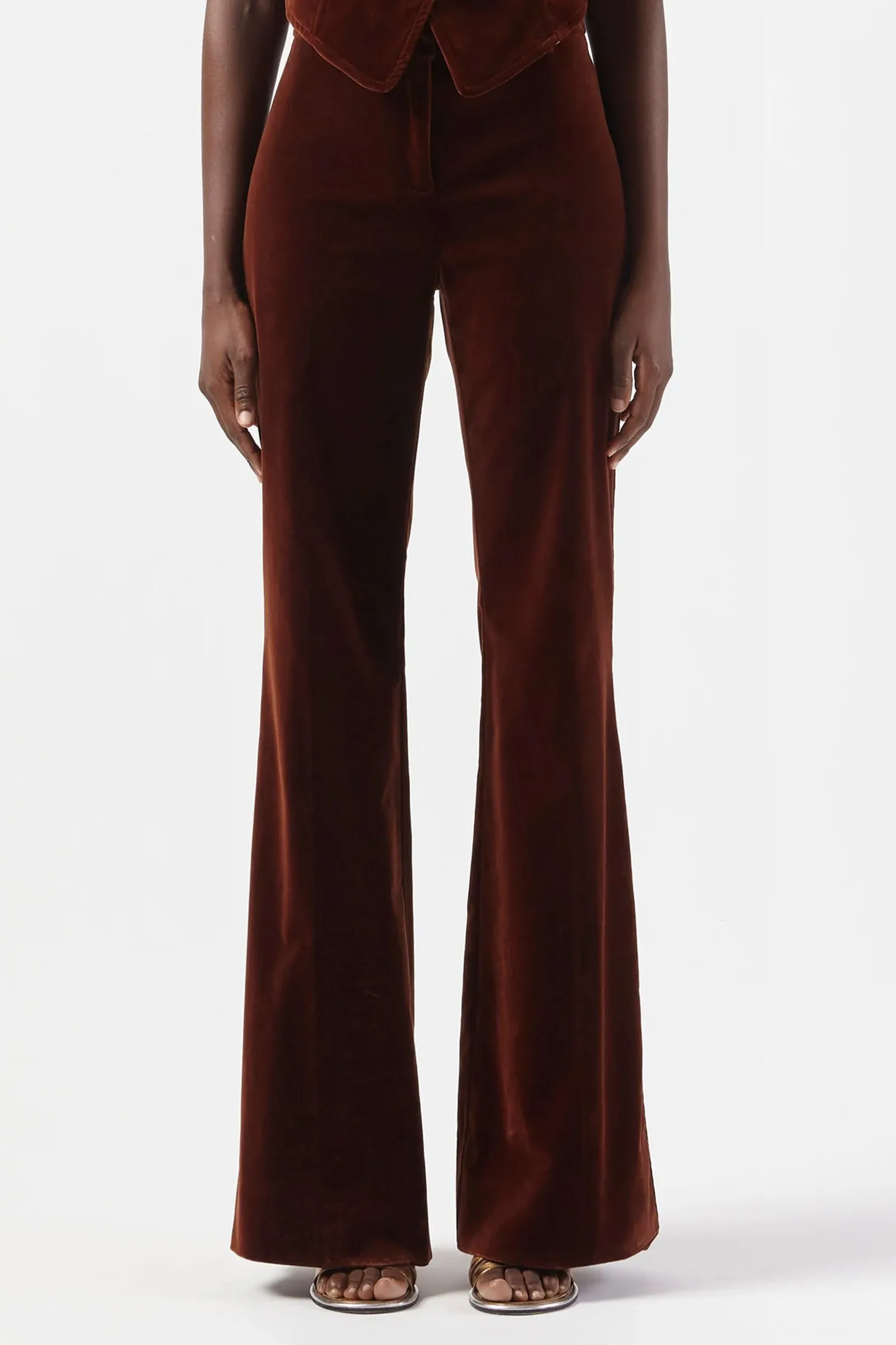 Velvet Wide-leg Trousers