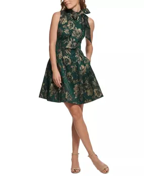 Vince Camuto Metallic Jacquard Fit & Flare Dress