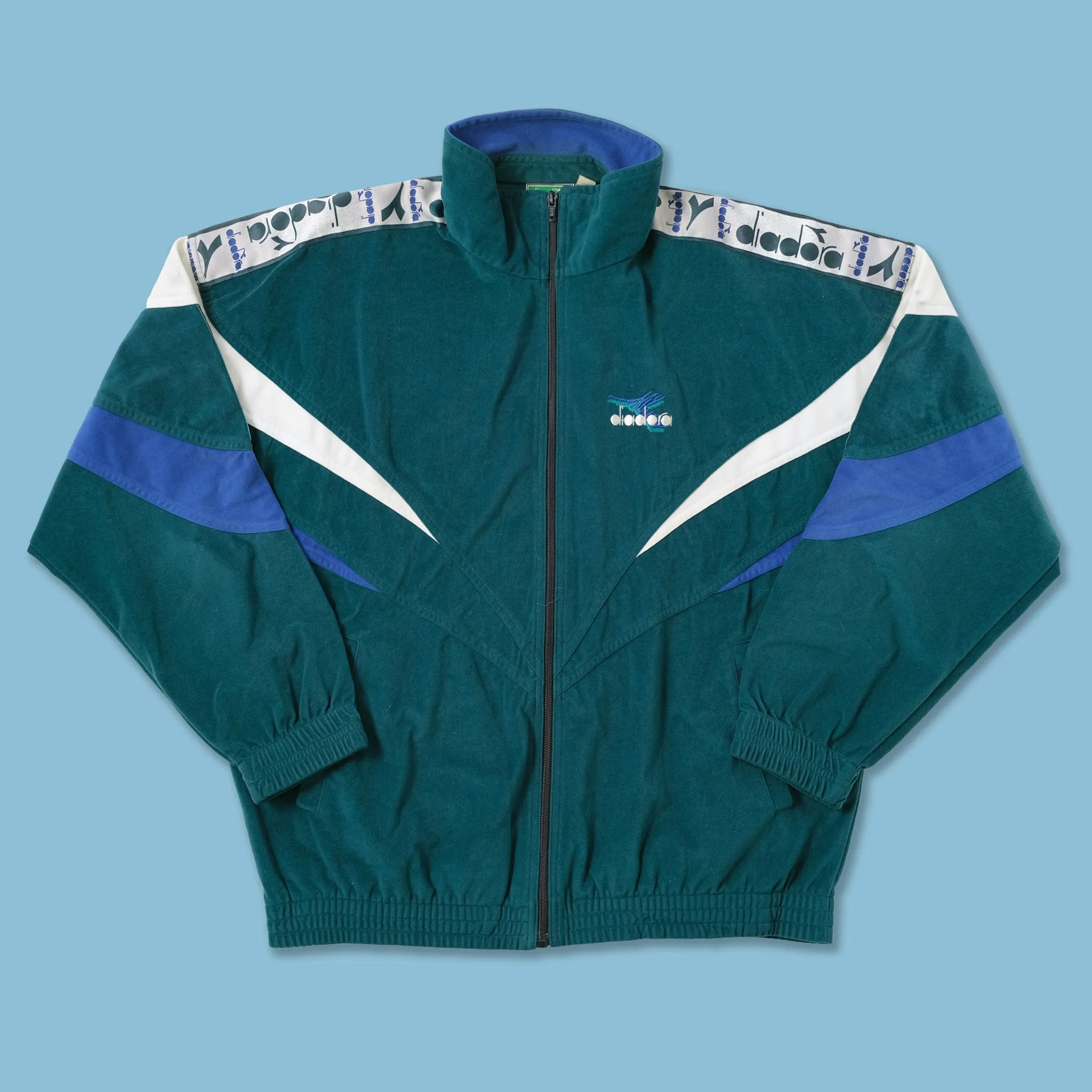 Vintage Diadora Velour Track Jacket Large