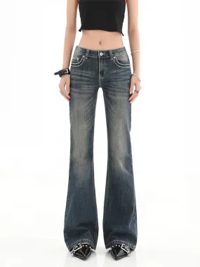 Vintage High Waist Summer Street Style Flared Jeans