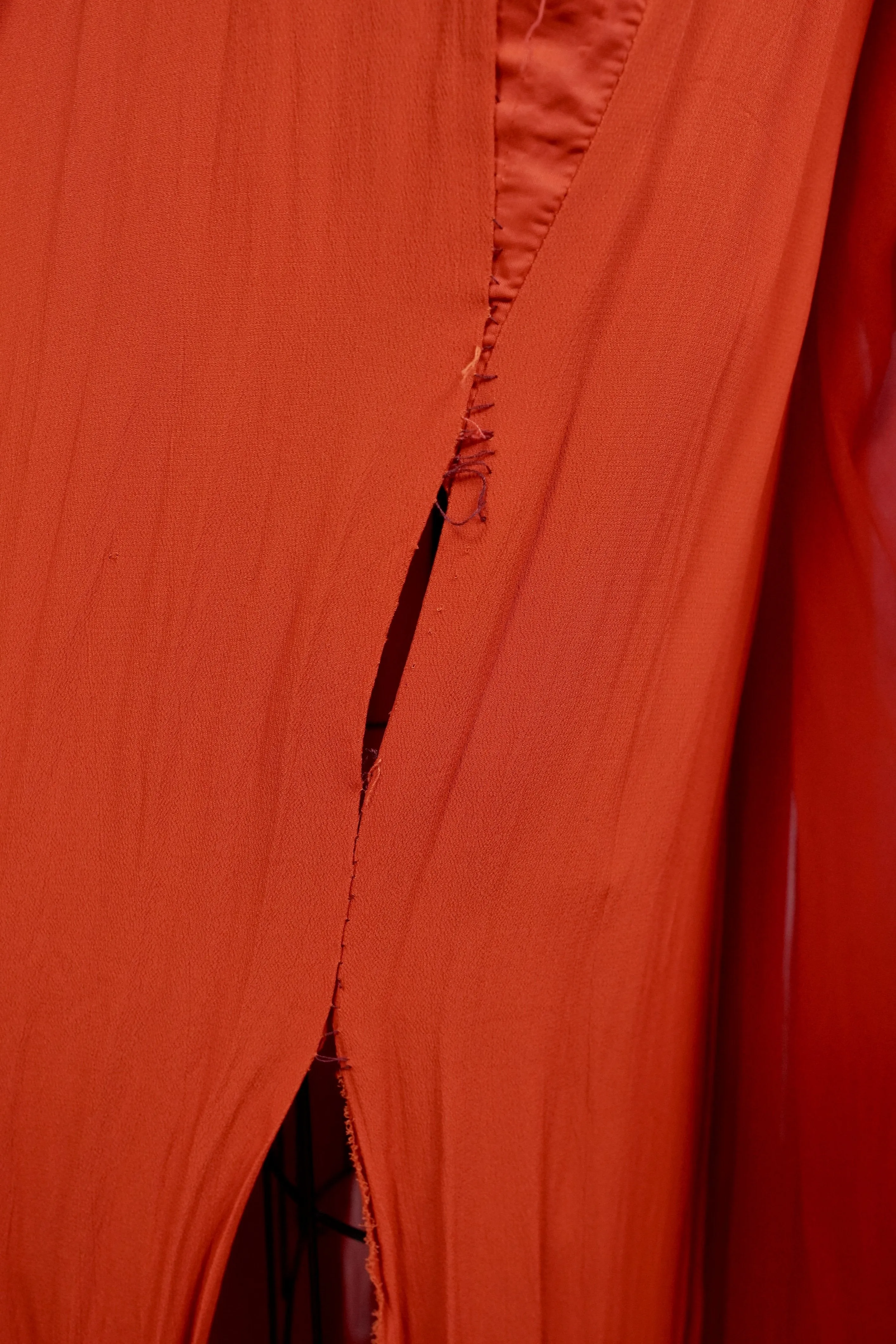 Vintage Red Silk Goddess Dress