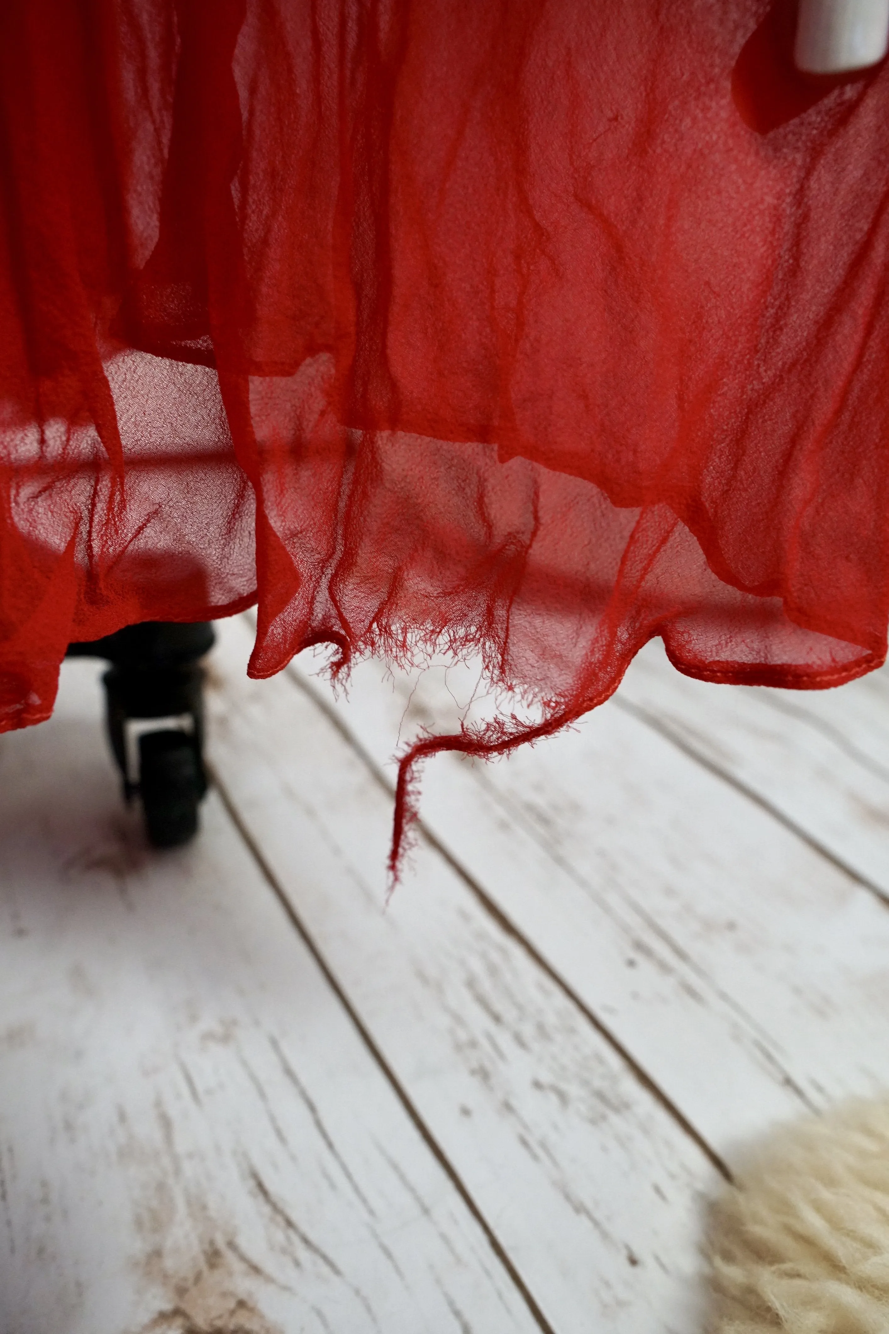 Vintage Red Silk Goddess Dress