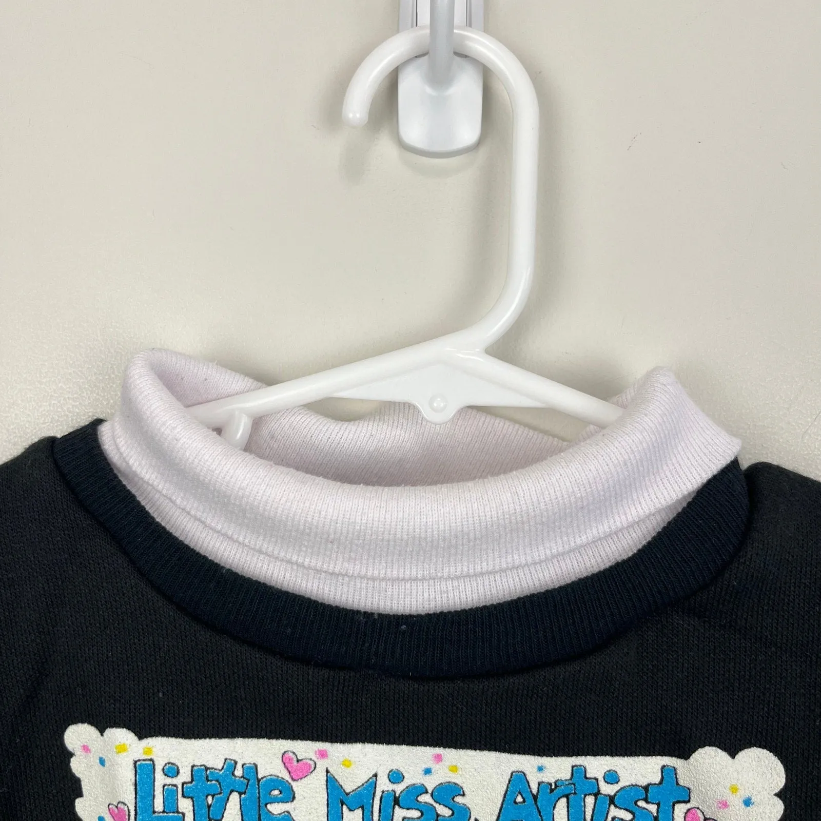 Vintage Teddy Bears 'n Tea Cups Little Miss Artist Sweatshirt 3T USA