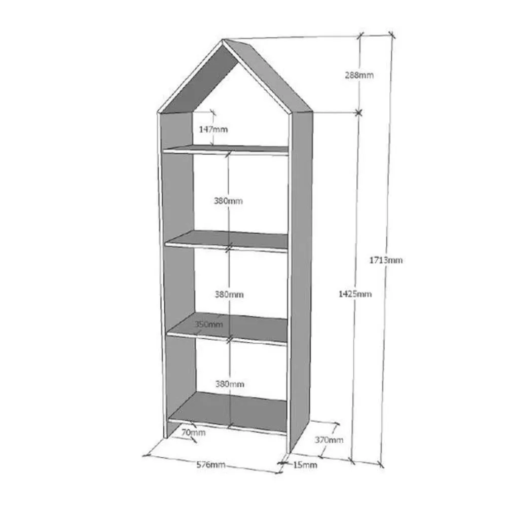 Vipack - Casami Wardrobe - White Open Shelf