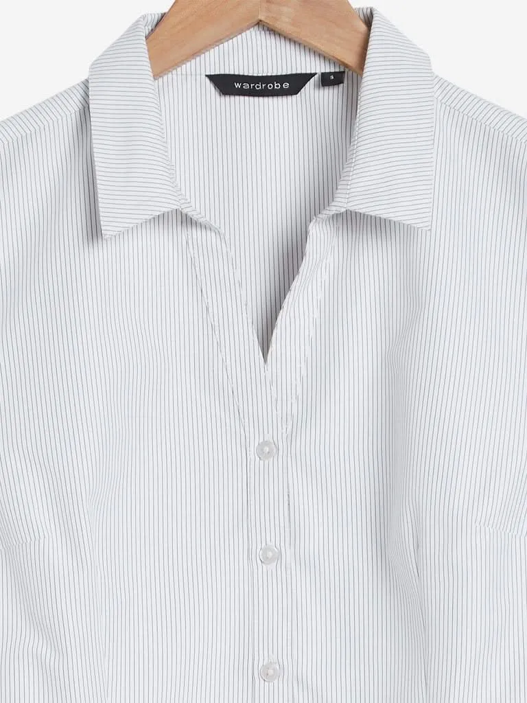 Wardrobe White Striped Shirt