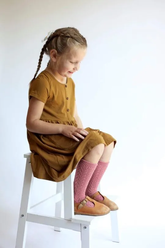 Warm Crochet Socks Teracotta