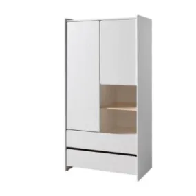 White 2 Door Wardrobe - Vipack Kiddy