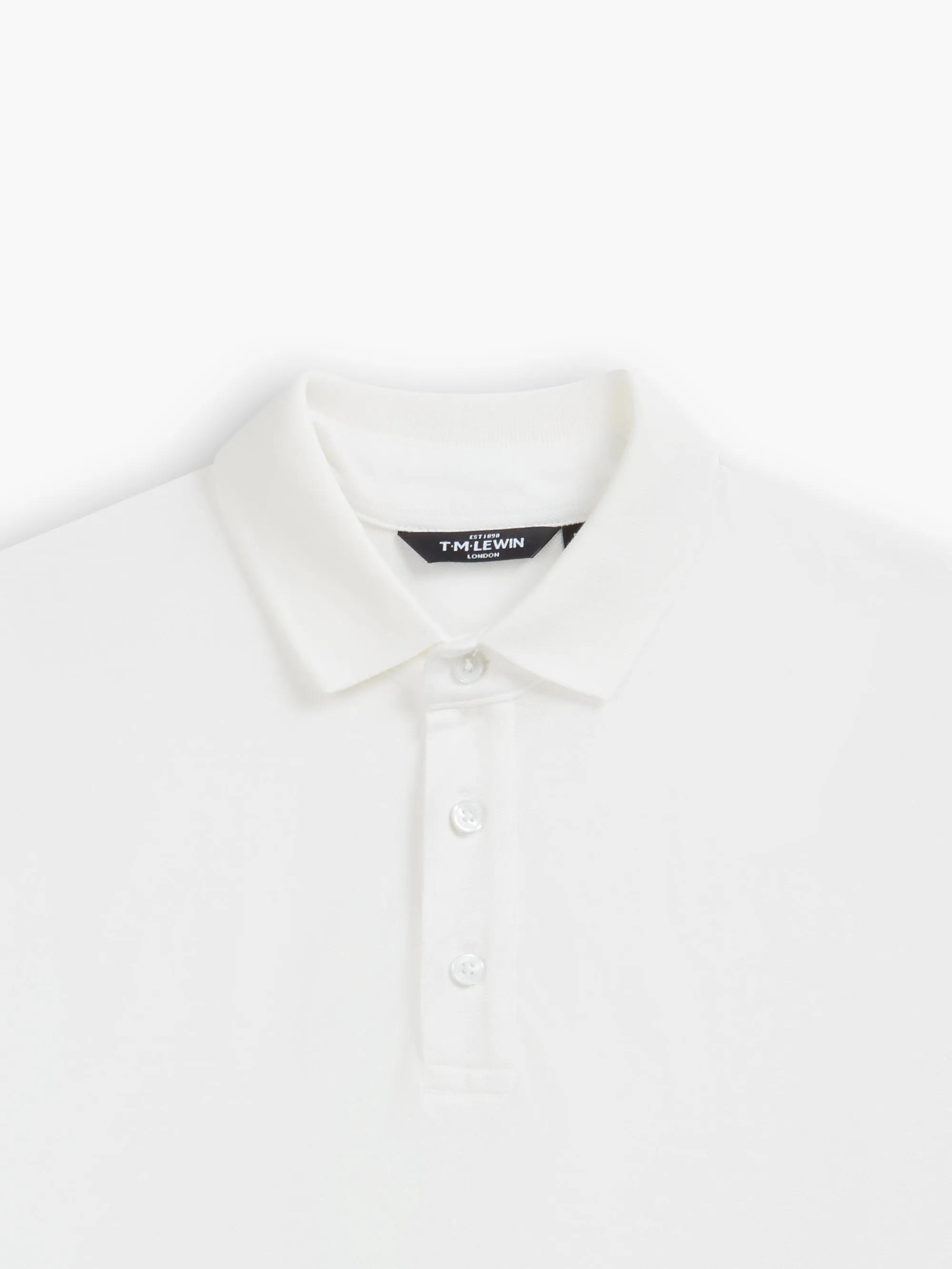 White Pique Egyptian Cotton Polo