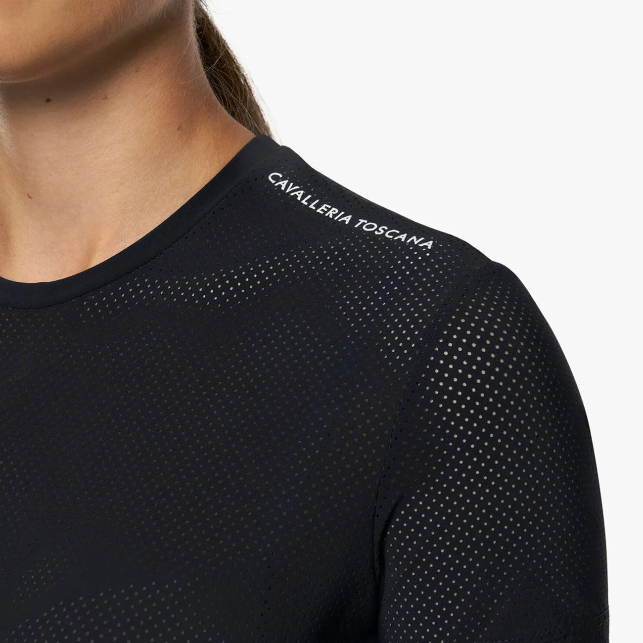 WOMAN PERFORATED T-SHIRT IN JERSEY FABRIC