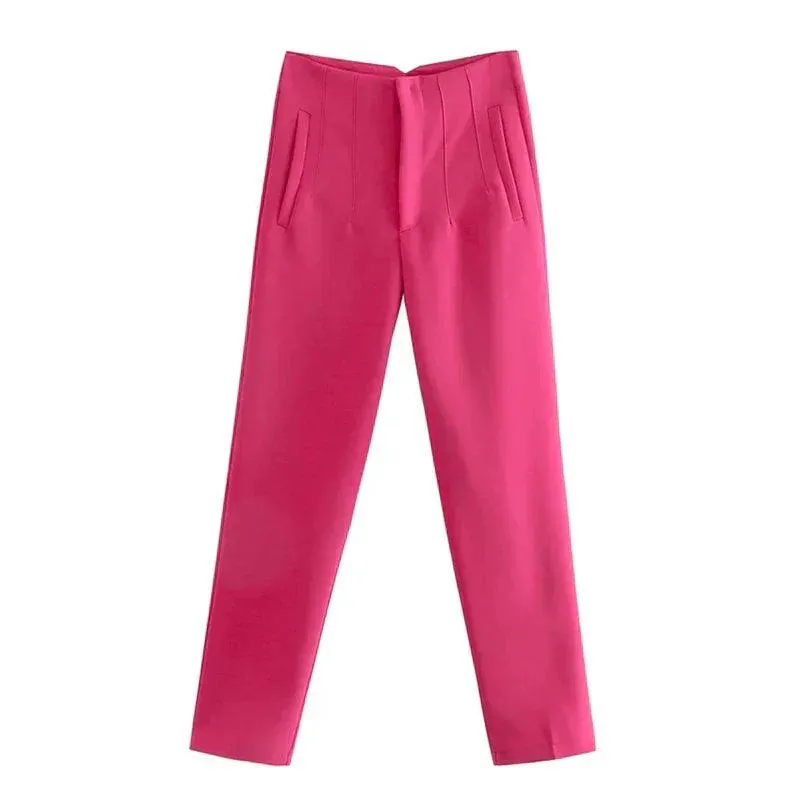 Women's Best Seller High Waist Skinny Fit Pants - Perfect for Any Occasion - Clearance