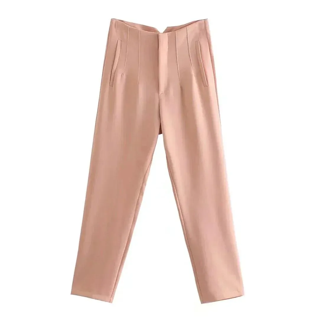 Women's Best Seller High Waist Skinny Fit Pants - Perfect for Any Occasion - Clearance