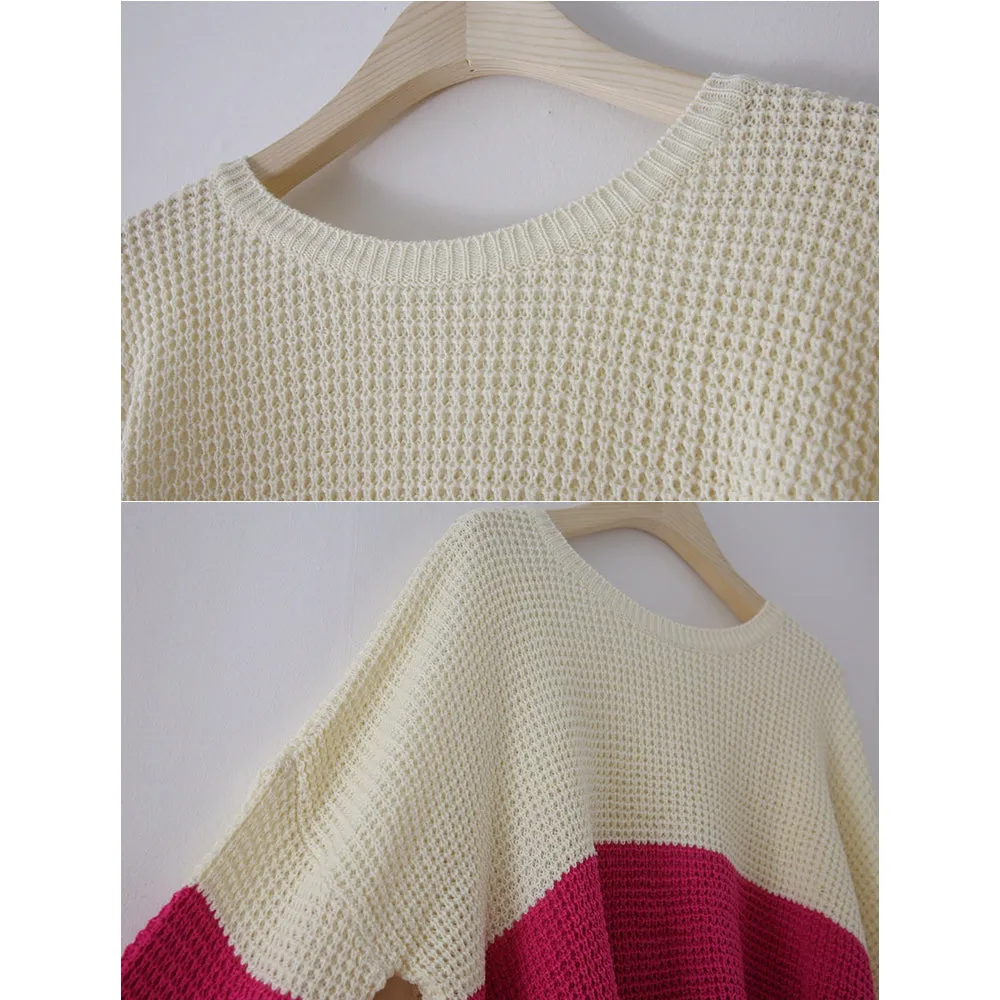 Women's Color Block Knit Sweater