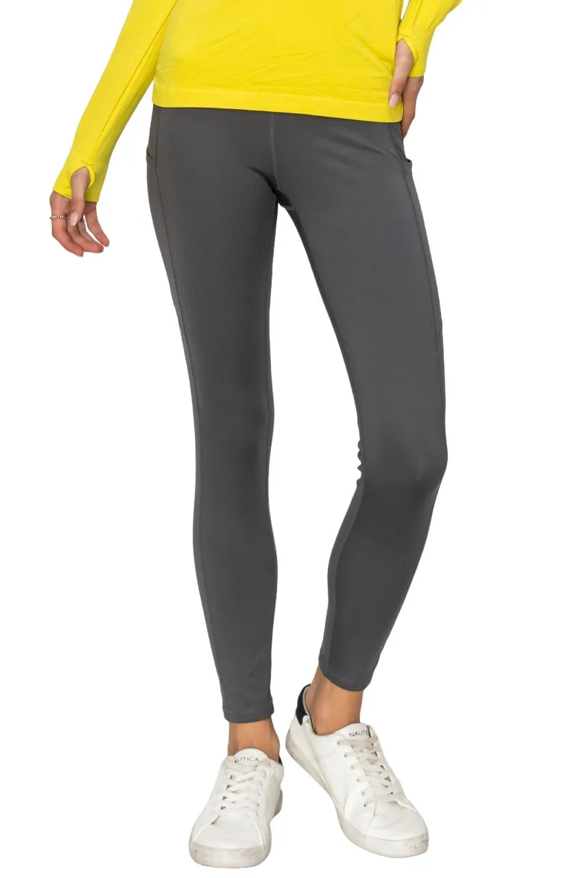 Women's High-Waist Leggings, Workout, Yoga, Running Pants with Pockets, Ankle-Length Activewear