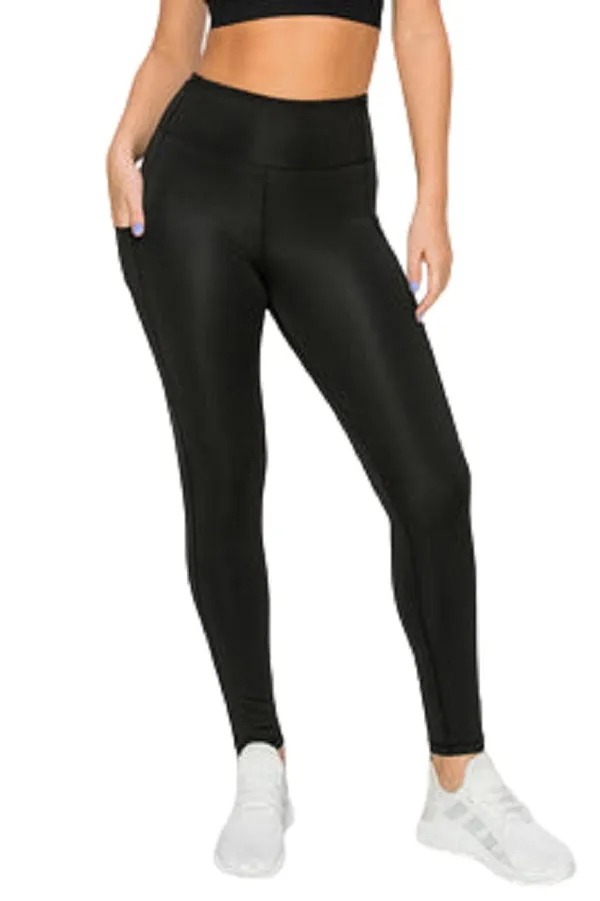 Women's High-Waist Leggings, Workout, Yoga, Running Pants with Pockets, Ankle-Length Activewear