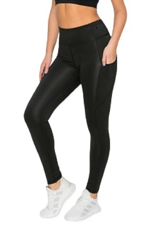 Women's High-Waist Leggings, Workout, Yoga, Running Pants with Pockets, Ankle-Length Activewear