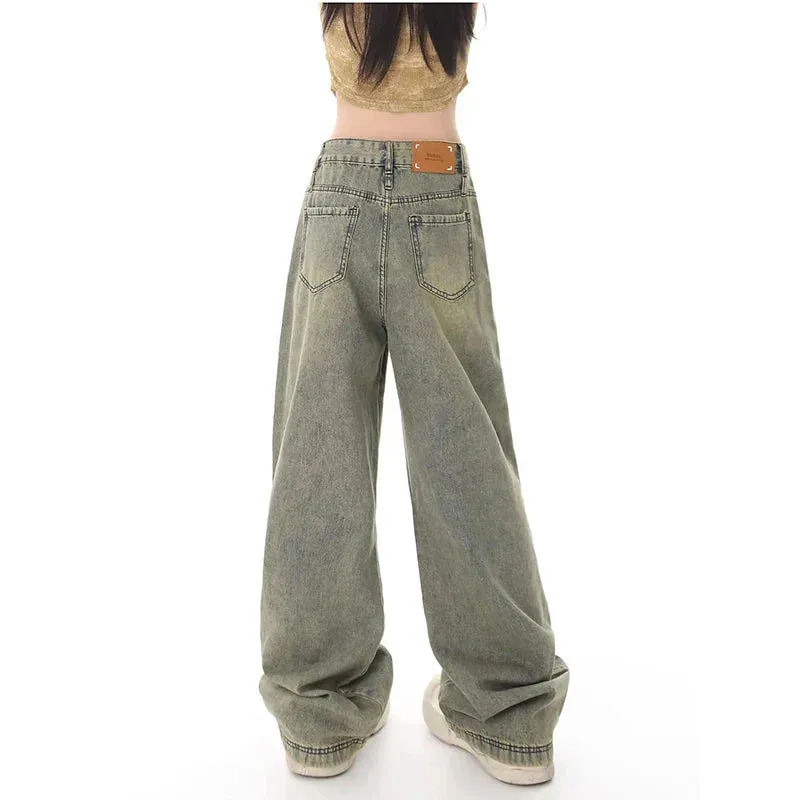 Women's High Waist Vintage Baggy Denim Pants